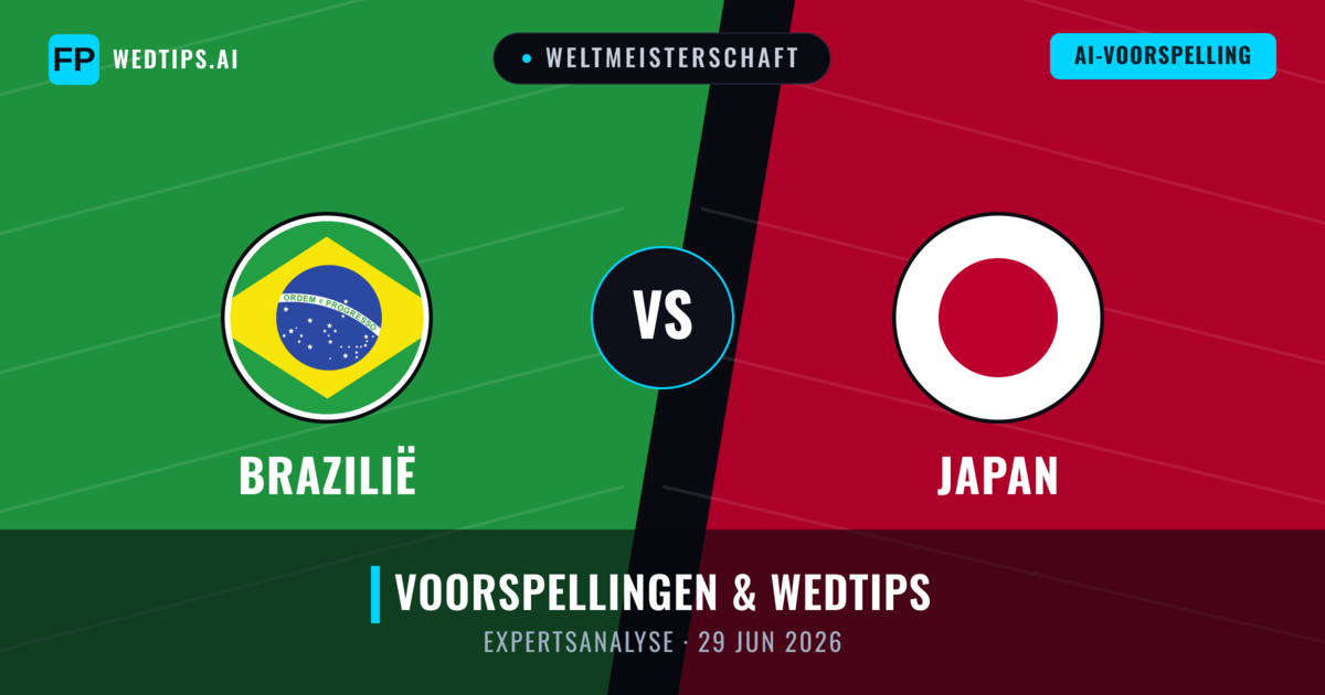 Brazilië vs Japan — voorspelling en vooruitblik wedstrijd