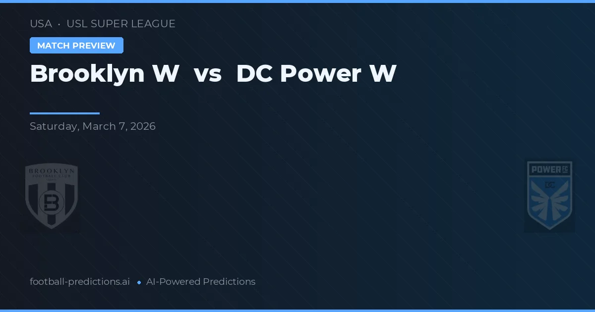 Brooklyn W vs DC Power W — voorspelling en vooruitblik wedstrijd