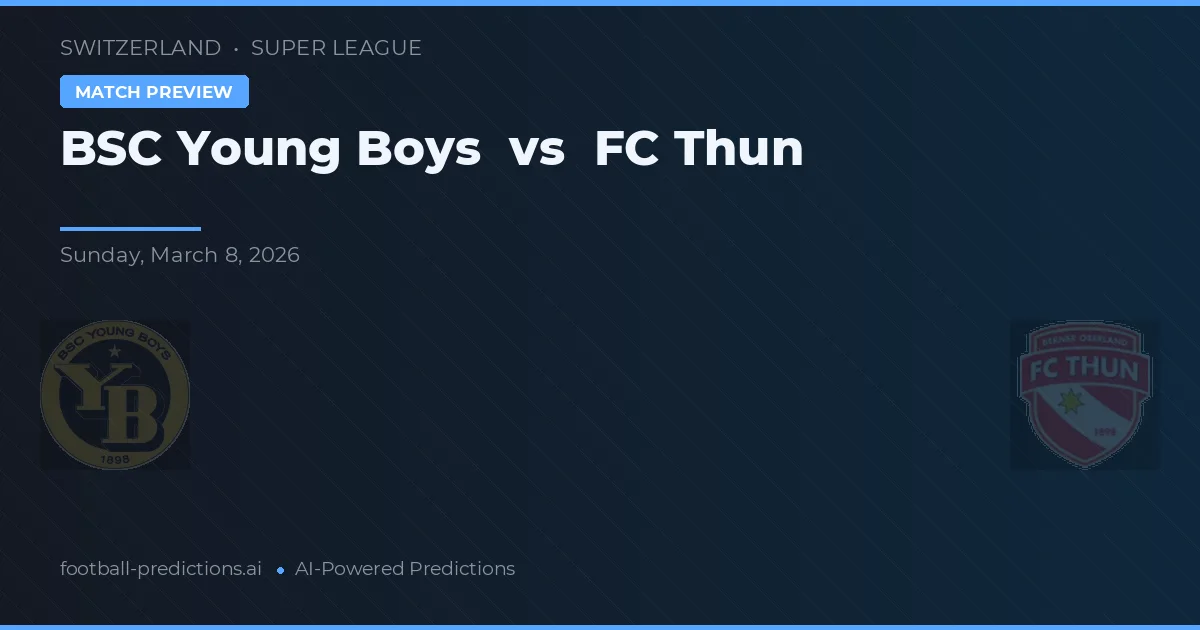 BSC Young Boys vs FC Thun — voorspelling en vooruitblik wedstrijd