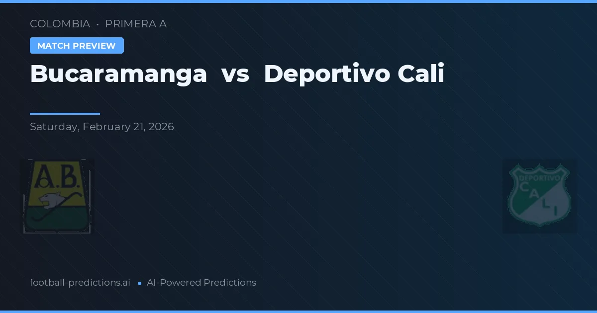 Bucaramanga vs Deportivo Cali — voorspelling en vooruitblik wedstrijd