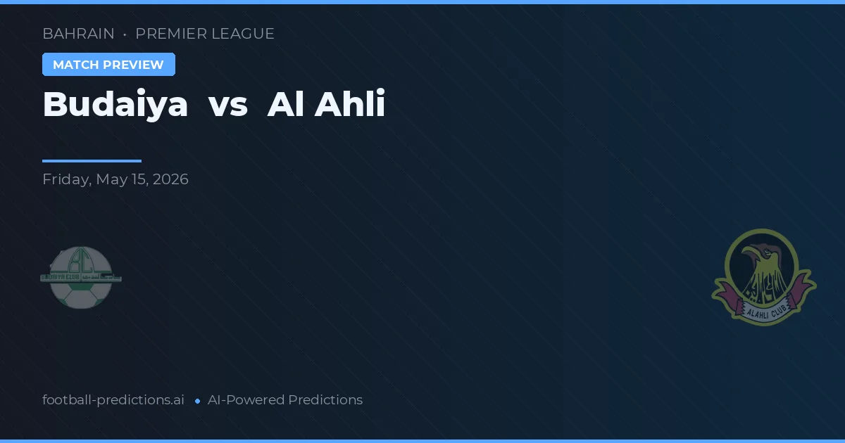 Budaiya vs Al Ahli — voorspelling en vooruitblik wedstrijd