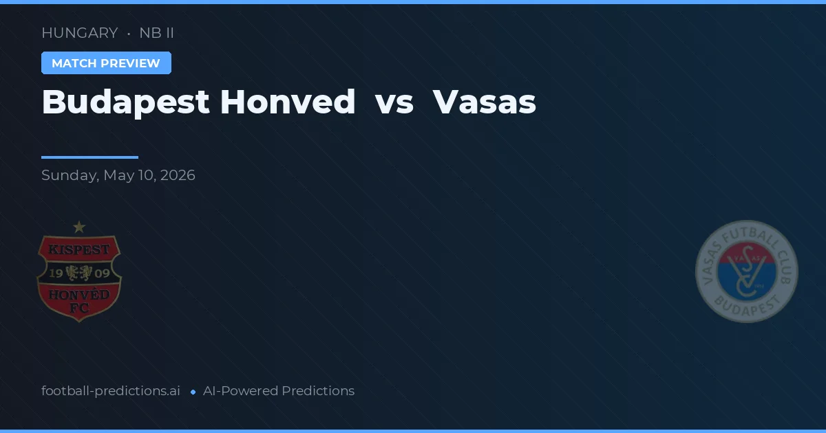 Honvéd Budapest vs Vasas — voorspelling en vooruitblik wedstrijd