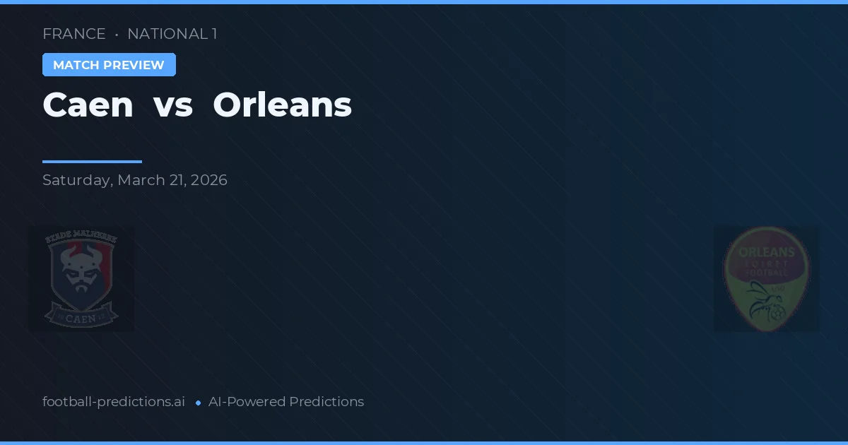 Caen vs Orléans — voorspelling en vooruitblik wedstrijd