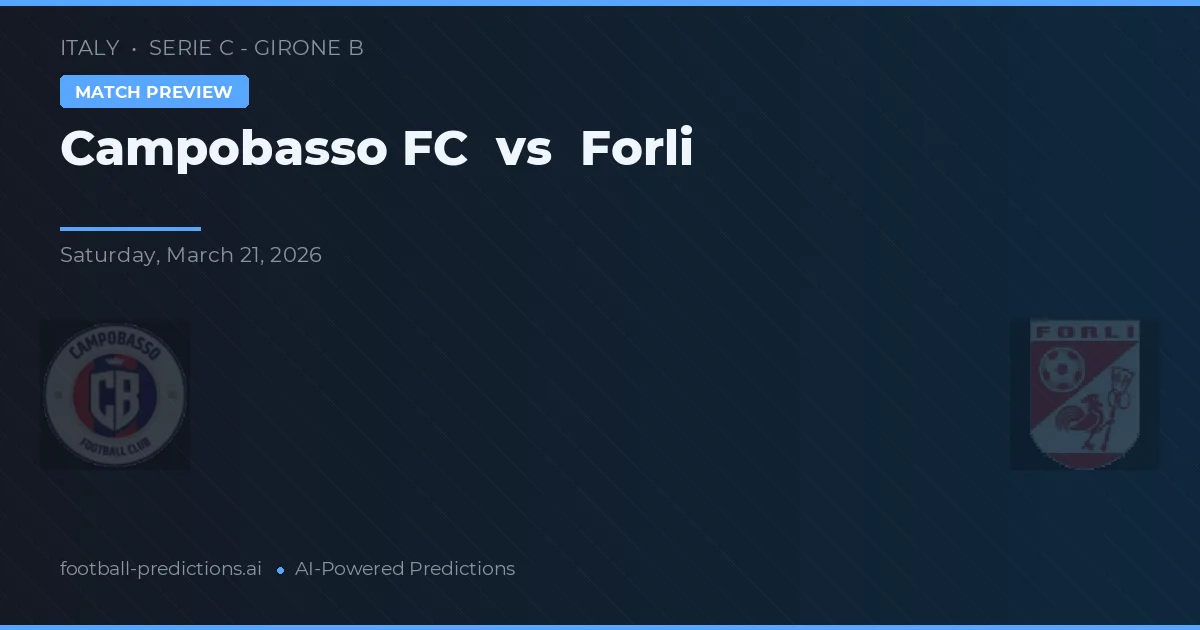 Campobasso FC vs Forlì — voorspelling en vooruitblik wedstrijd