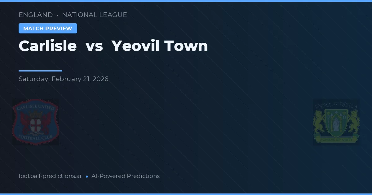 Carlisle vs Yeovil Town — voorspelling en vooruitblik wedstrijd