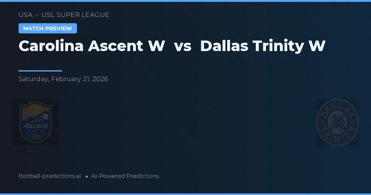 Carolina Ascent W vs Dallas Trinity W — voorspelling en vooruitblik wedstrijd