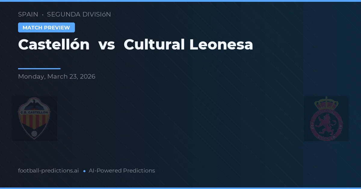 Castellón vs Cultural Leonesa — voorspelling en vooruitblik wedstrijd