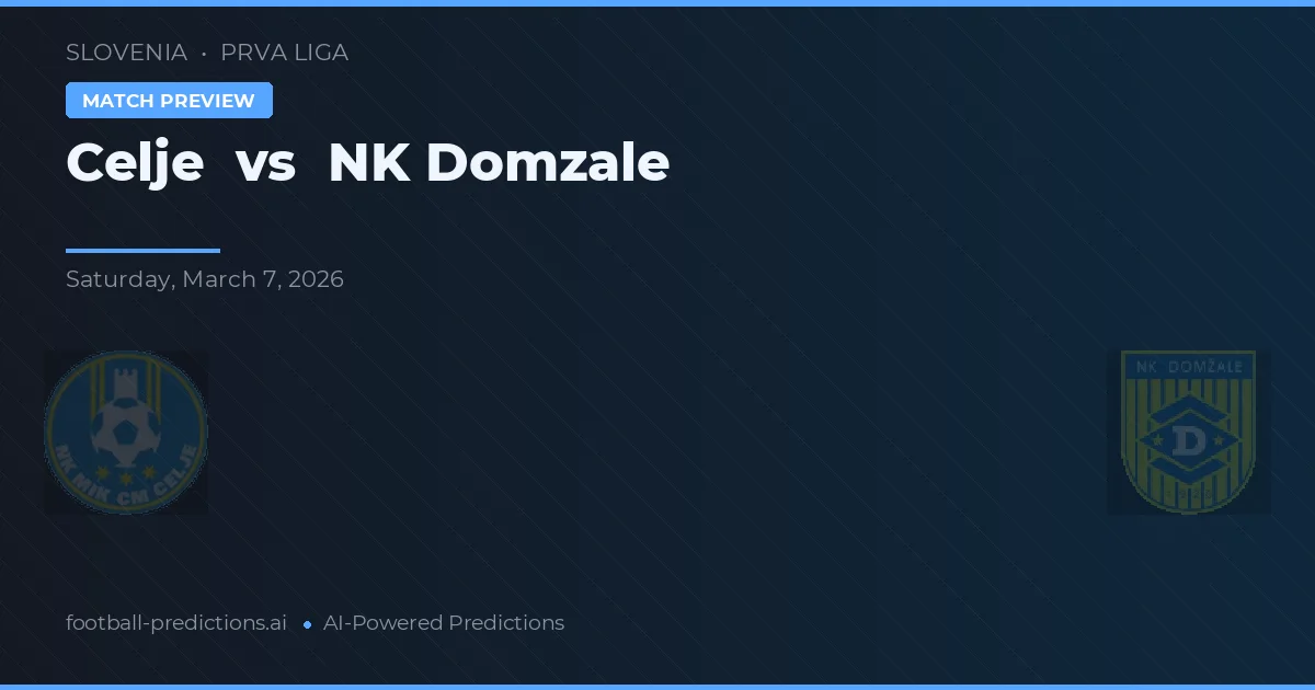 Celje vs NK Domzale — voorspelling en vooruitblik wedstrijd