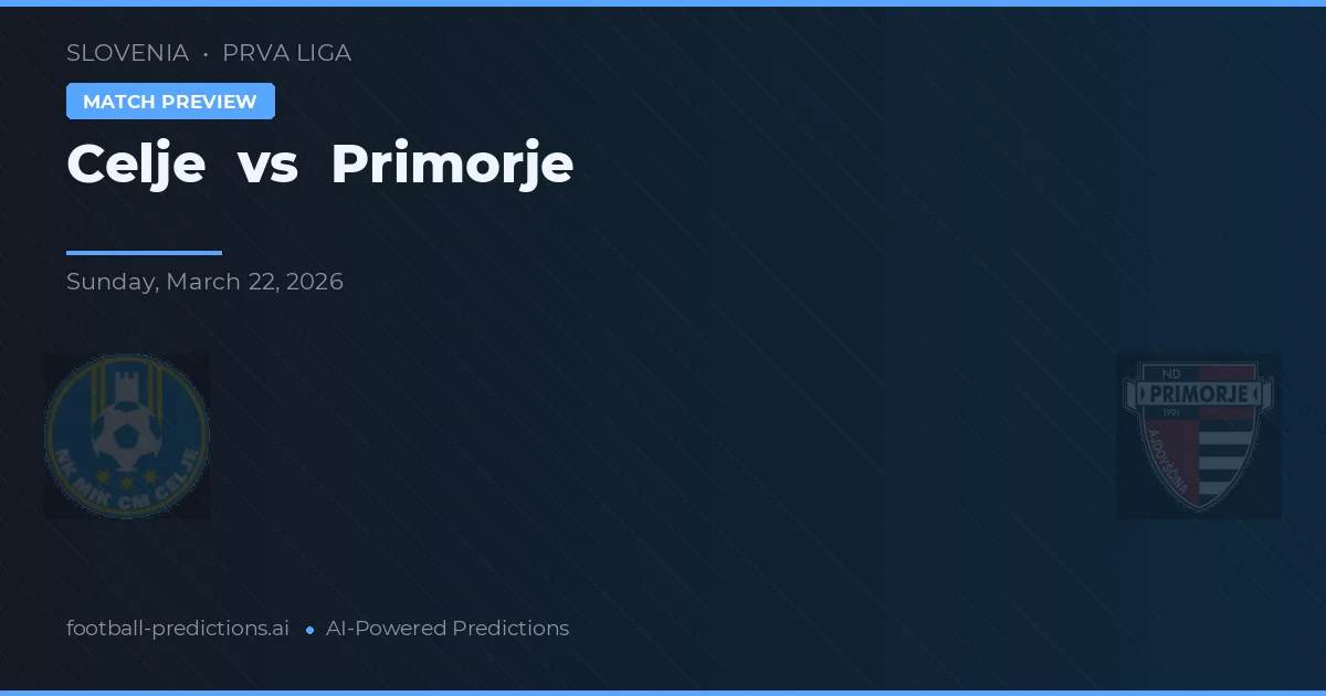 Celje vs Primorje — voorspelling en vooruitblik wedstrijd