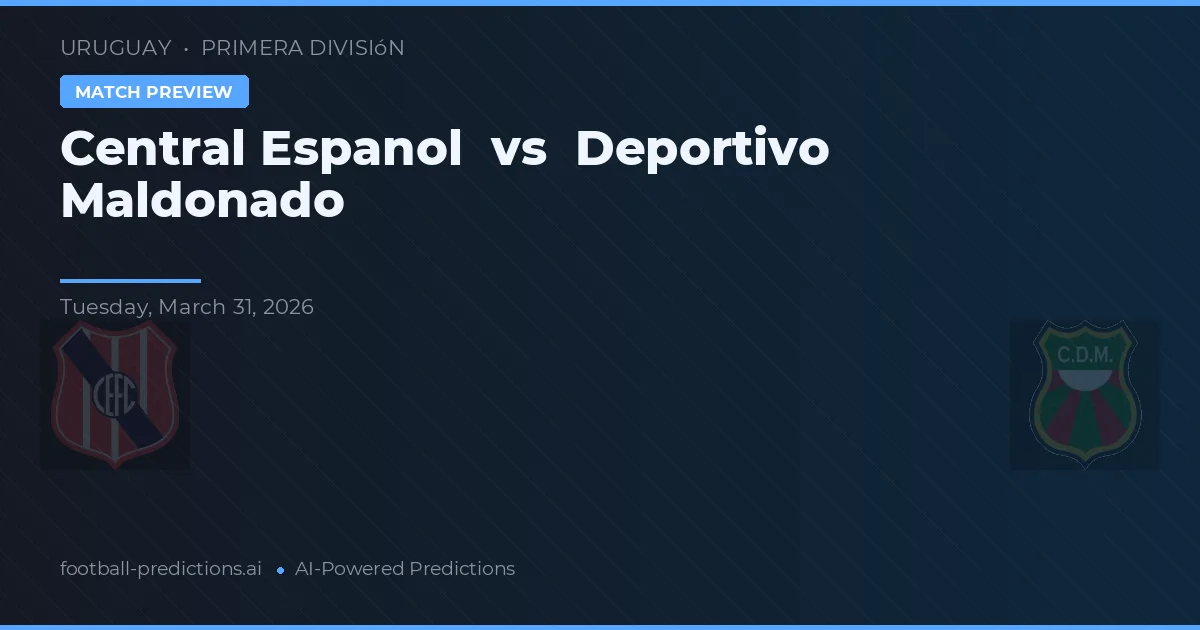 Central Español vs Deportivo Maldonado — voorspelling en vooruitblik wedstrijd
