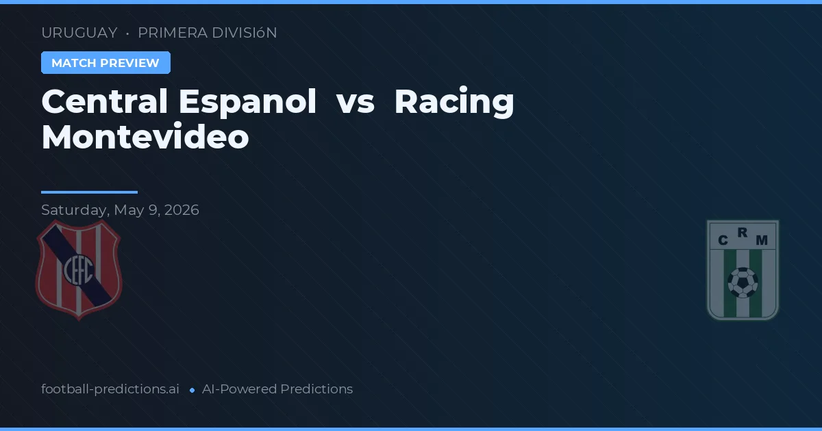 Central Español vs Racing Club de Montevideo — voorspelling en vooruitblik wedstrijd