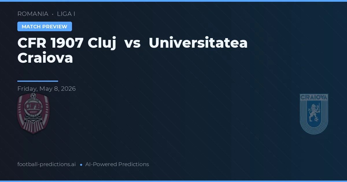 CFR Cluj vs Universitatea Craiova — voorspelling en vooruitblik wedstrijd