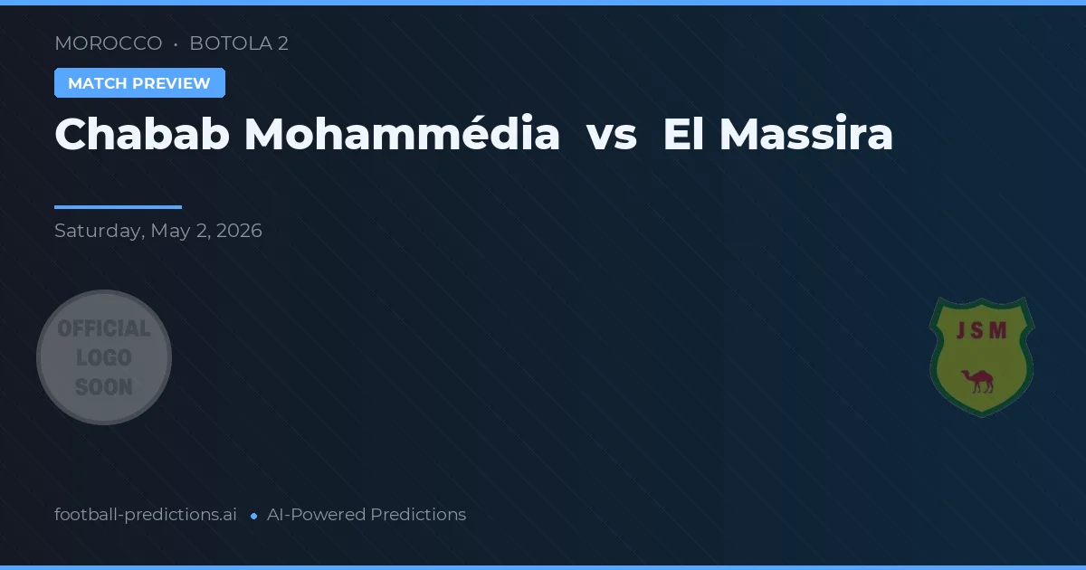Chabab Mohammédia vs El Massira — voorspelling en vooruitblik wedstrijd
