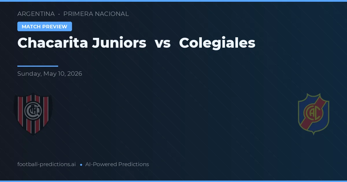 Chacarita Juniors vs Colegiales — voorspelling en vooruitblik wedstrijd