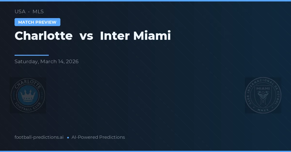 Charlotte vs Inter Miami — voorspelling en vooruitblik wedstrijd