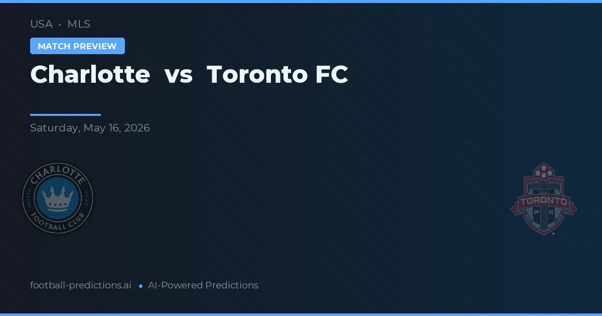 Charlotte vs Toronto FC — voorspelling en vooruitblik wedstrijd