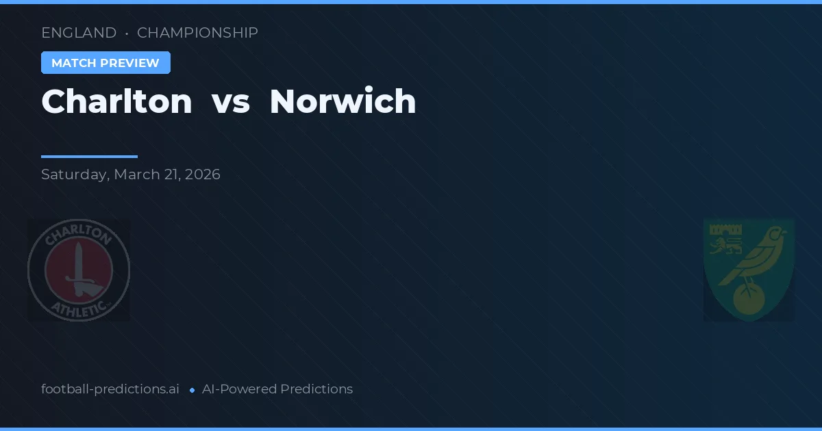 Charlton vs Norwich — voorspelling en vooruitblik wedstrijd