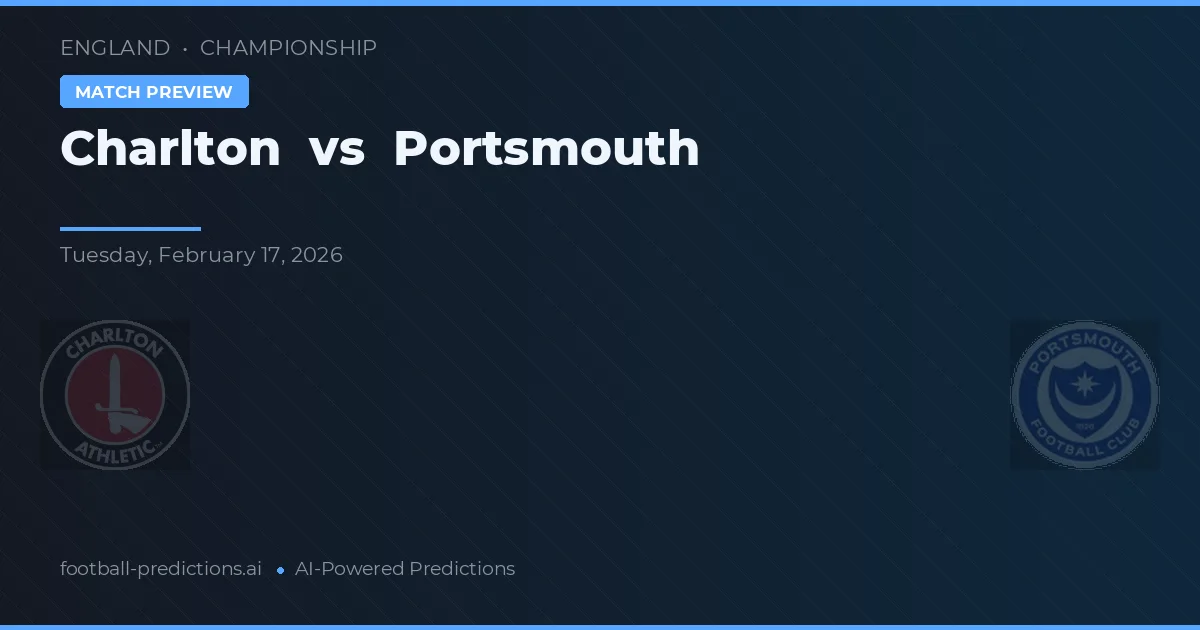 Charlton vs Portsmouth — voorspelling en vooruitblik wedstrijd