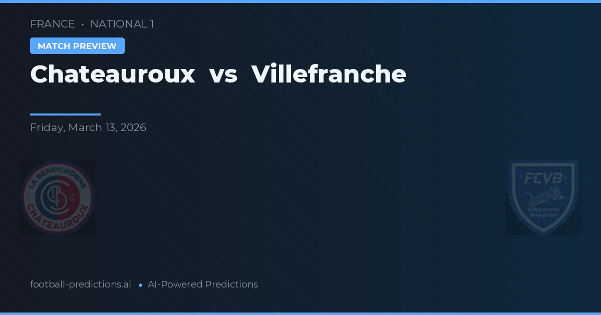 Châteauroux vs Villefranche — voorspelling en vooruitblik wedstrijd