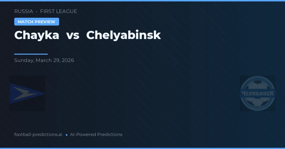 Chayka vs Chelyabinsk — voorspelling en vooruitblik wedstrijd