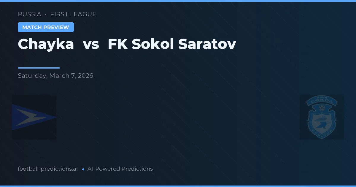 Chayka vs FK Sokol Saratov — voorspelling en vooruitblik wedstrijd