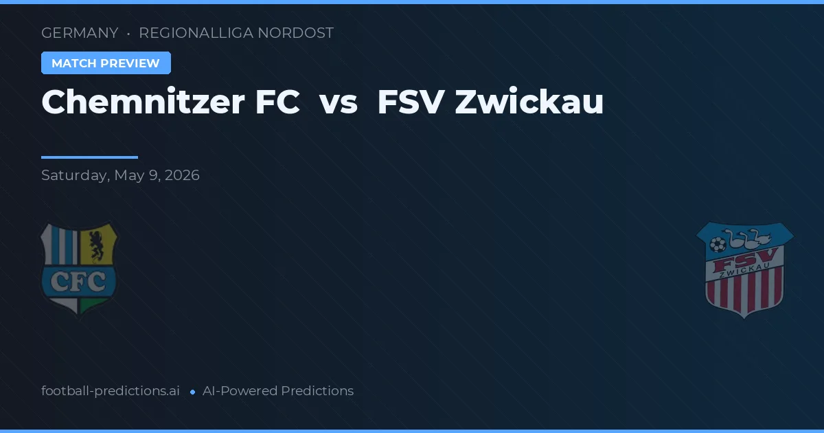 Chemnitzer FC vs FSV Zwickau — voorspelling en vooruitblik wedstrijd