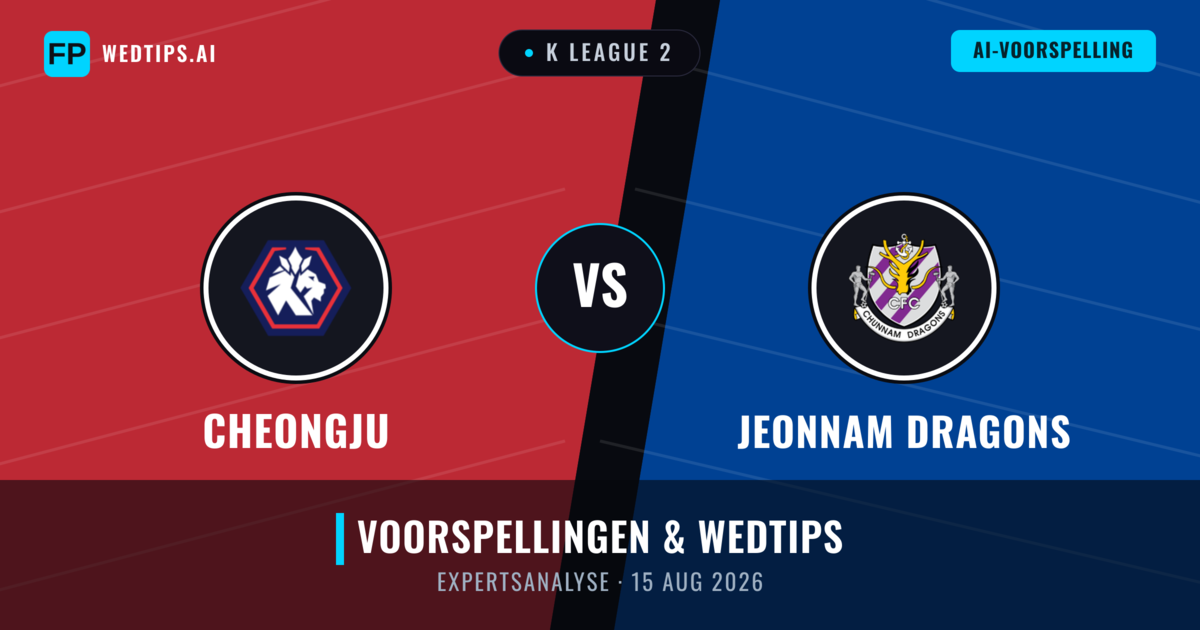 Cheongju vs Jeonnam Dragons — voorspelling en vooruitblik wedstrijd