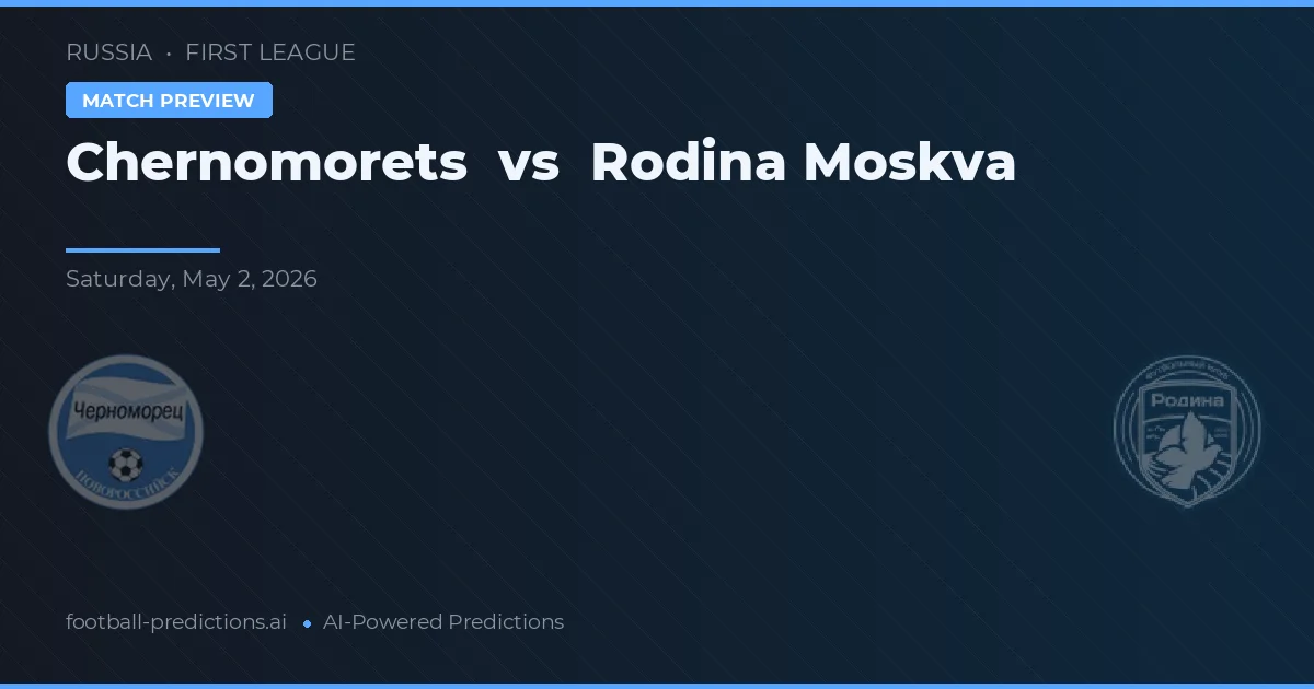 Chernomorets vs Rodina Moskou preview