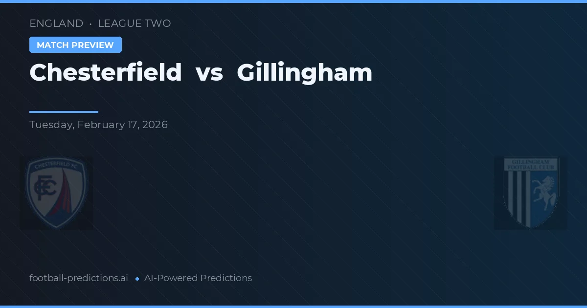 Chesterfield vs Gillingham — voorspelling en vooruitblik wedstrijd