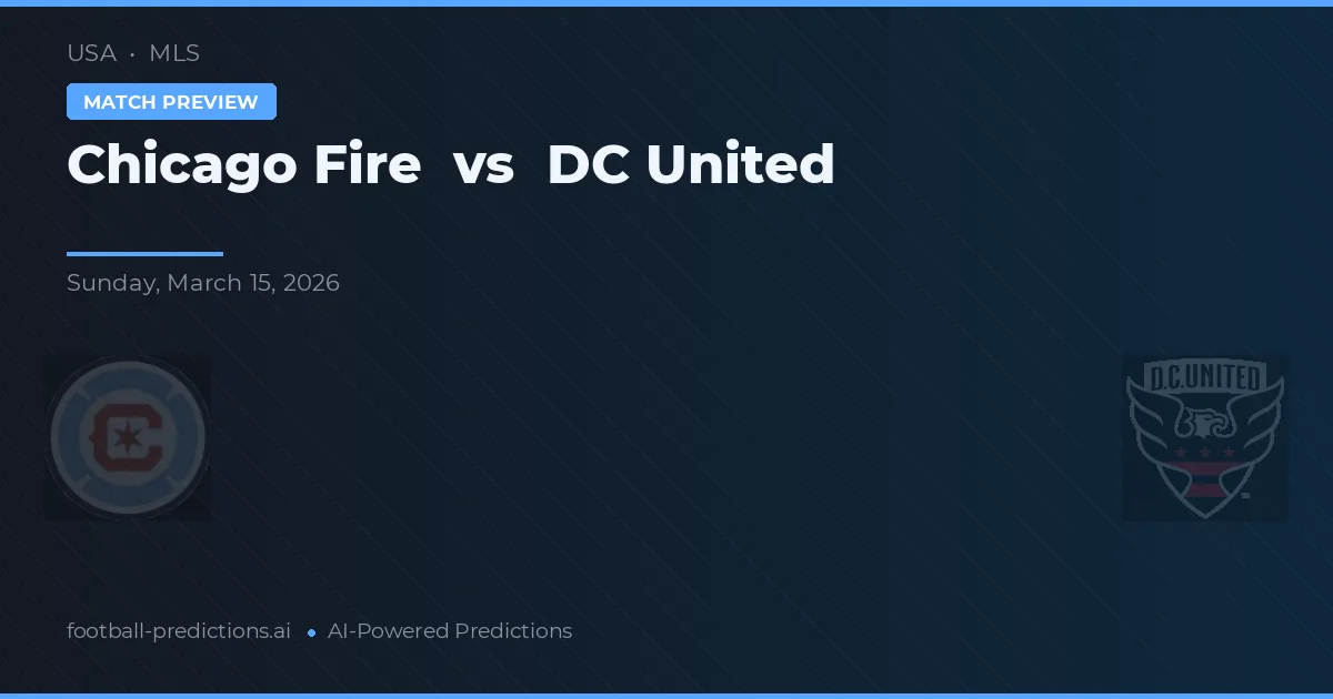 Chicago Fire vs DC United — voorspelling en vooruitblik wedstrijd