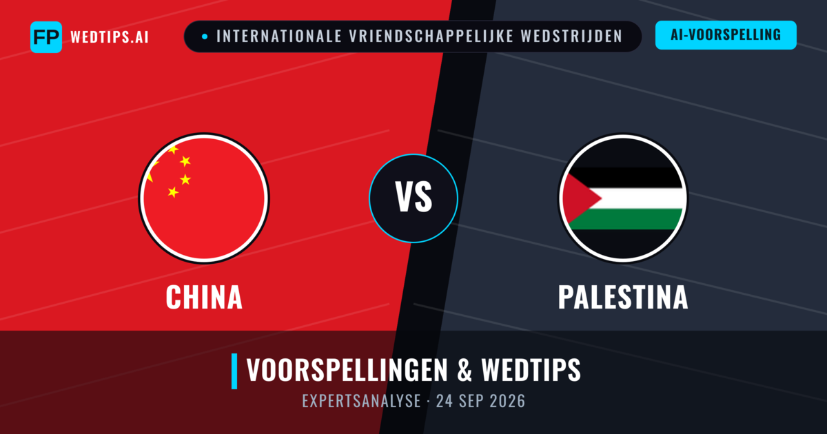 China vs Palestina — voorspelling en vooruitblik wedstrijd