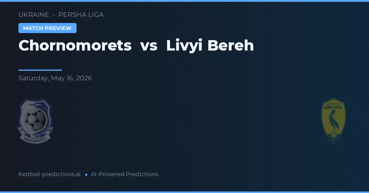 Chornomorets vs Livyi Bereh — voorspelling en vooruitblik wedstrijd