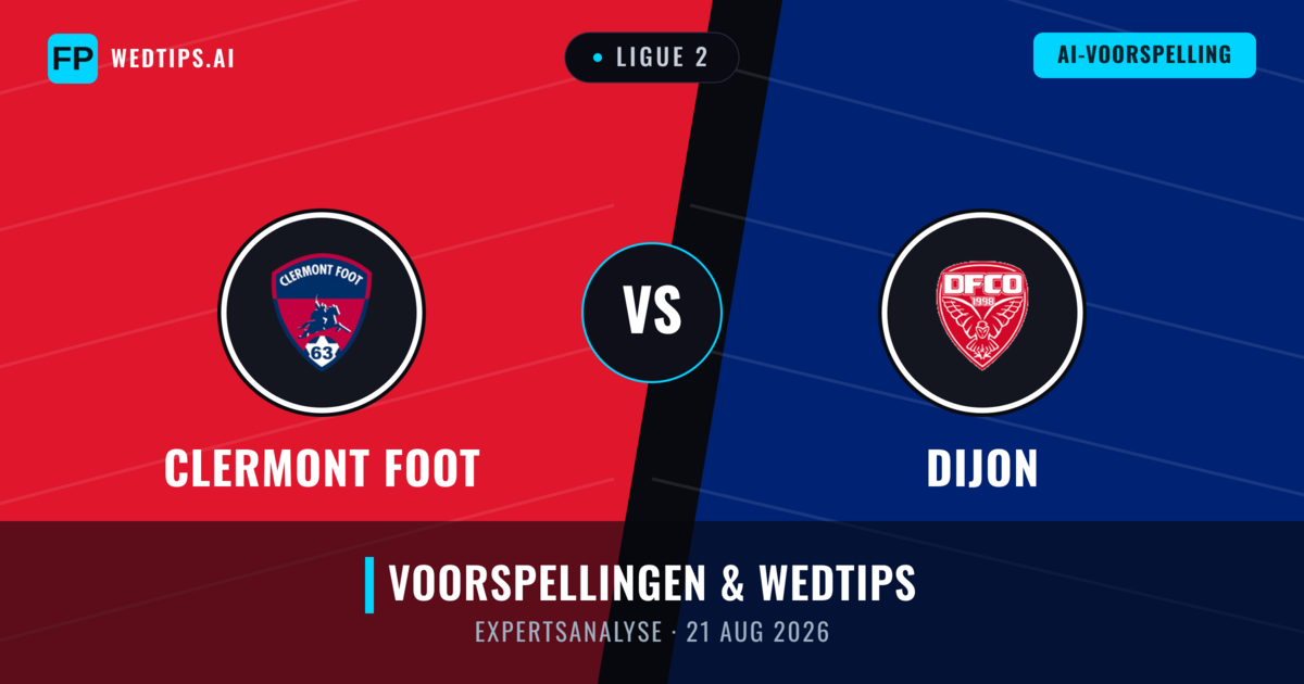 Clermont Foot vs Dijon — voorspelling en vooruitblik wedstrijd