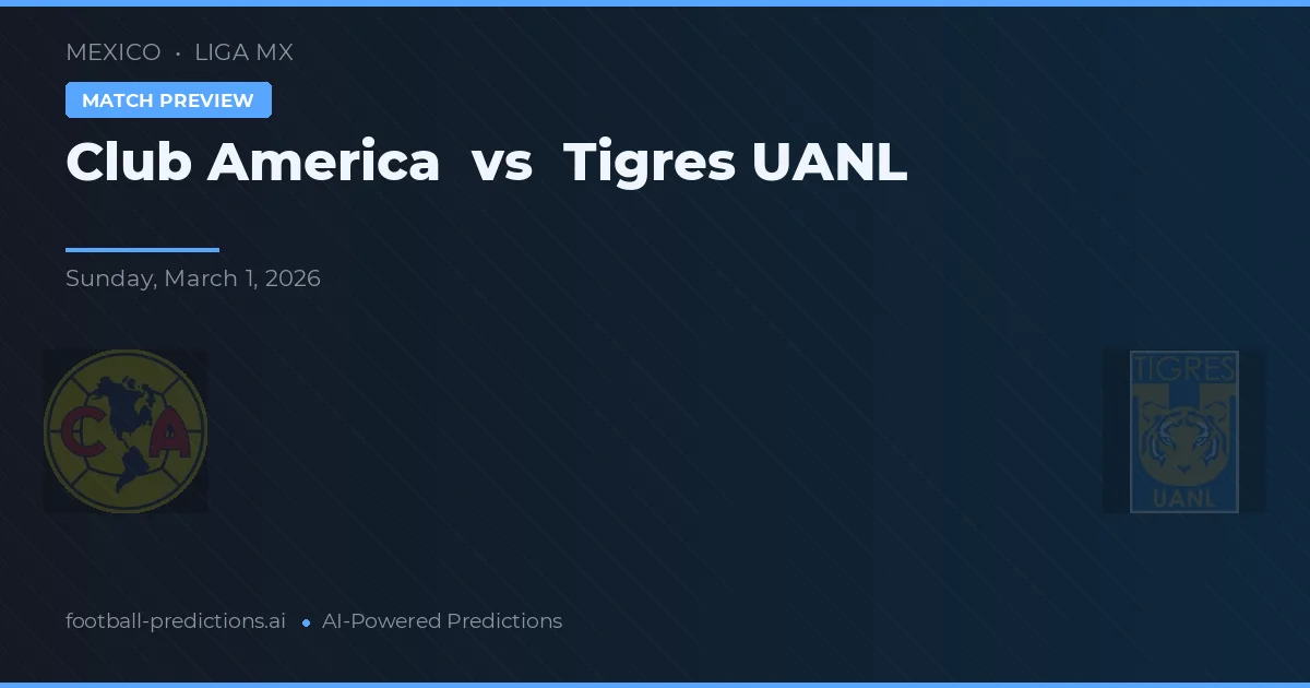 Club América vs Tigres UANL — voorspelling en vooruitblik wedstrijd
