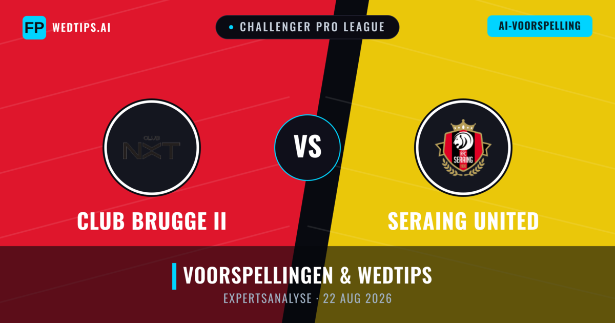 Club Brugge II vs Seraing United — voorspelling en vooruitblik wedstrijd