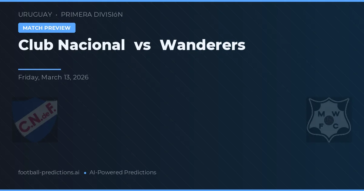 Club Nacional de Football vs Wanderers — voorspelling en vooruitblik wedstrijd