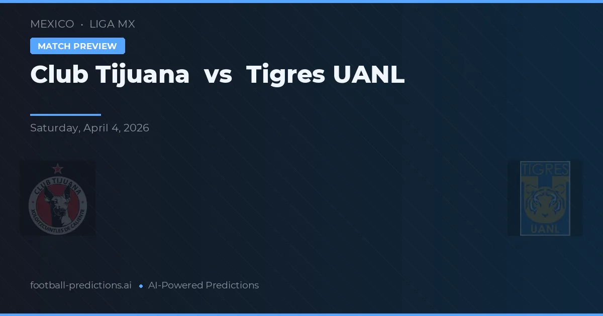 Club Tijuana vs Tigres UANL — voorspelling en vooruitblik wedstrijd