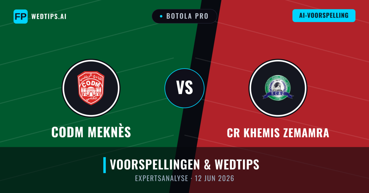 CODM Meknès vs CR Khemis Zemamra — voorspelling en vooruitblik wedstrijd