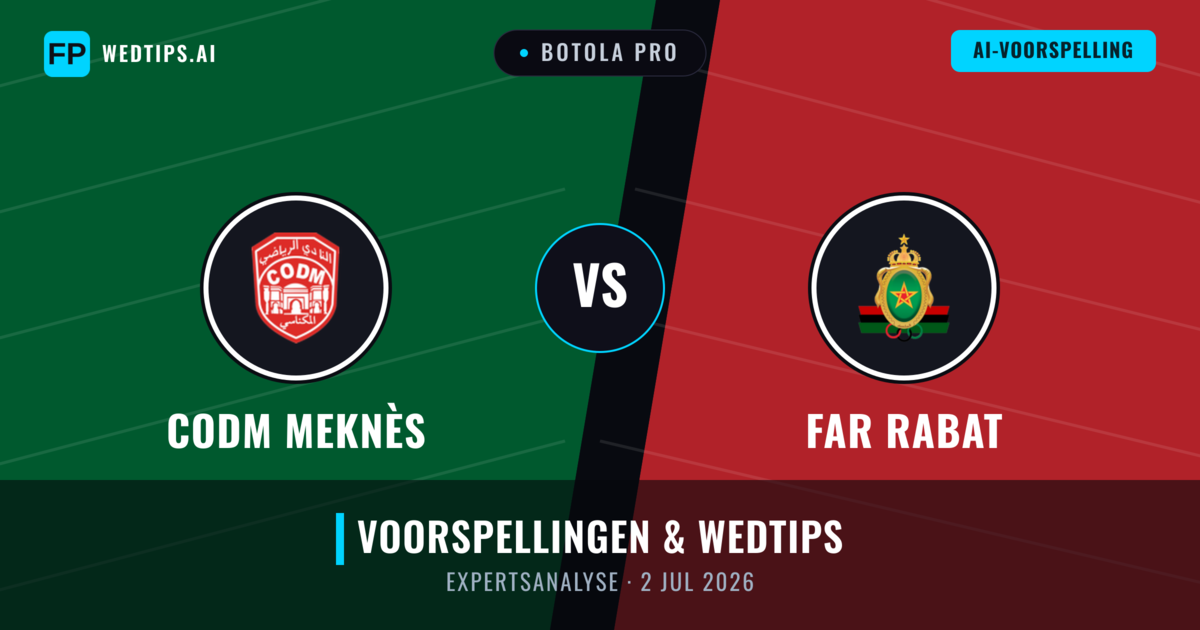 CODM Meknès vs FAR Rabat — voorspelling en vooruitblik wedstrijd