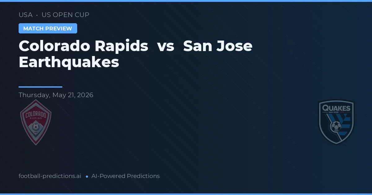 Colorado Rapids vs San Jose Earthquakes — voorspelling en vooruitblik wedstrijd