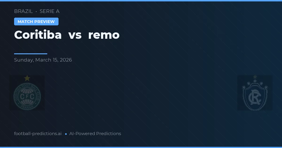 Coritiba vs Remo — voorspelling en vooruitblik wedstrijd