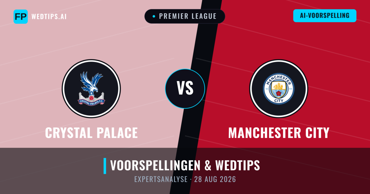 Crystal Palace vs Manchester City — voorspelling en vooruitblik wedstrijd