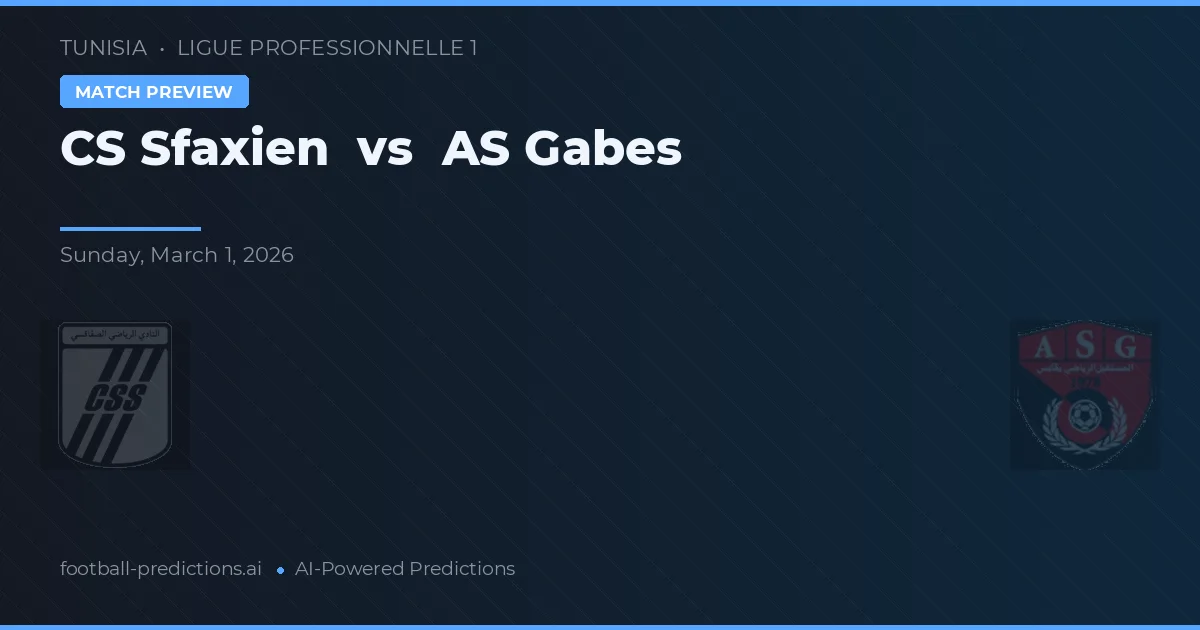 CS Sfaxien vs AS Gabes — voorspelling en vooruitblik wedstrijd