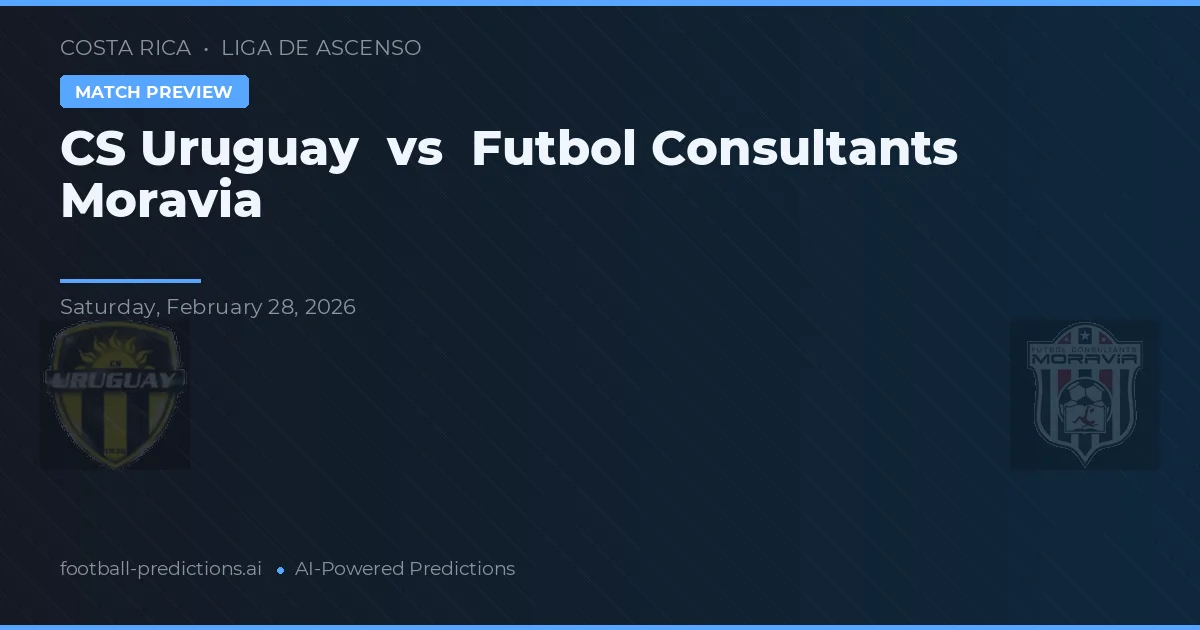 CS Uruguay vs Futbol Consultants Moravia — voorspelling en vooruitblik wedstrijd