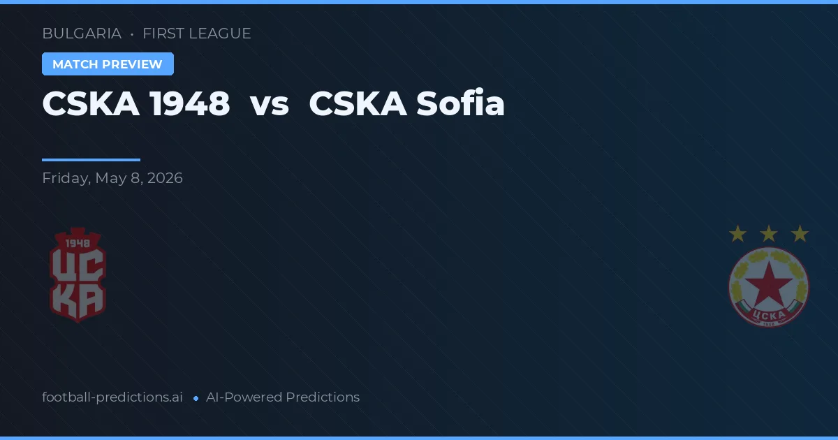 CSKA 1948 vs CSKA Sofia — voorspelling en vooruitblik wedstrijd