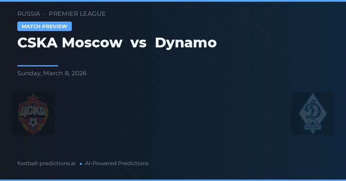 CSKA Moskou vs Dynamo Moskou — voorspelling en vooruitblik wedstrijd
