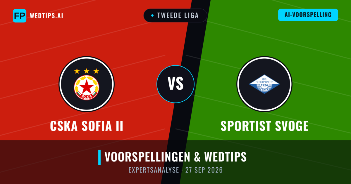 CSKA Sofia II vs Sportist Svoge — voorspelling en vooruitblik wedstrijd