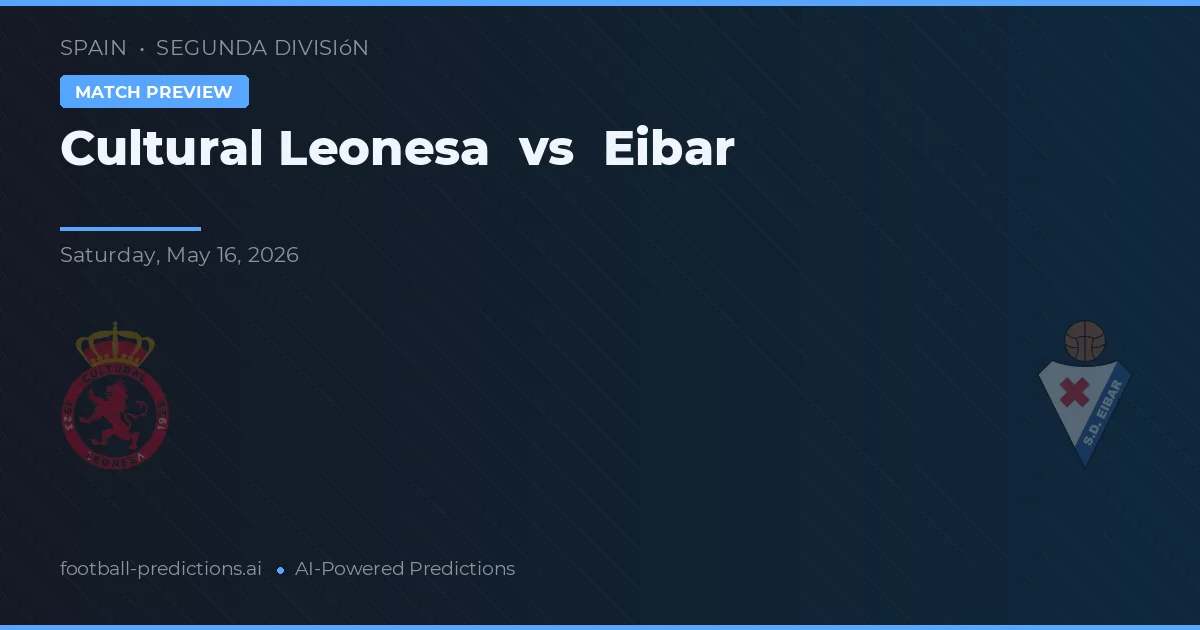 Cultural Leonesa vs Eibar — voorspelling en vooruitblik wedstrijd