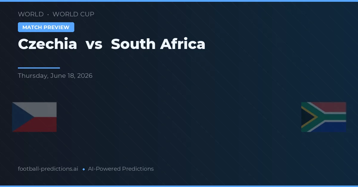 Tsjechië vs Zuid-Afrika — voorspelling en vooruitblik wedstrijd
