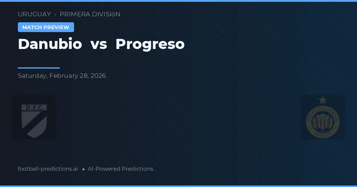 Danubio vs Progreso — voorspelling en vooruitblik wedstrijd